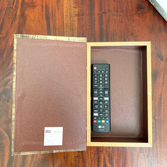 Hidden Remote Control Coffee Table Box - Picture 2 of 4